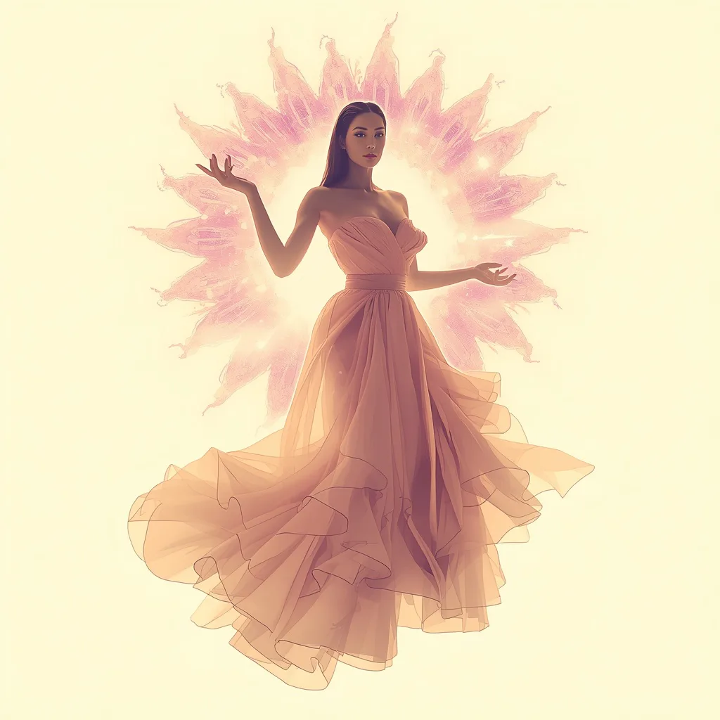 Luxury Cinematic Woman in AR Pastel Galaxy Geometry – realistic photo ai prompts – AI generated example