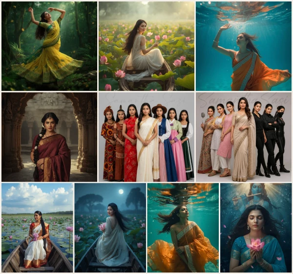 Top 10 Traditional Saree Prompt in English AI Image Prompts for Global Audience
