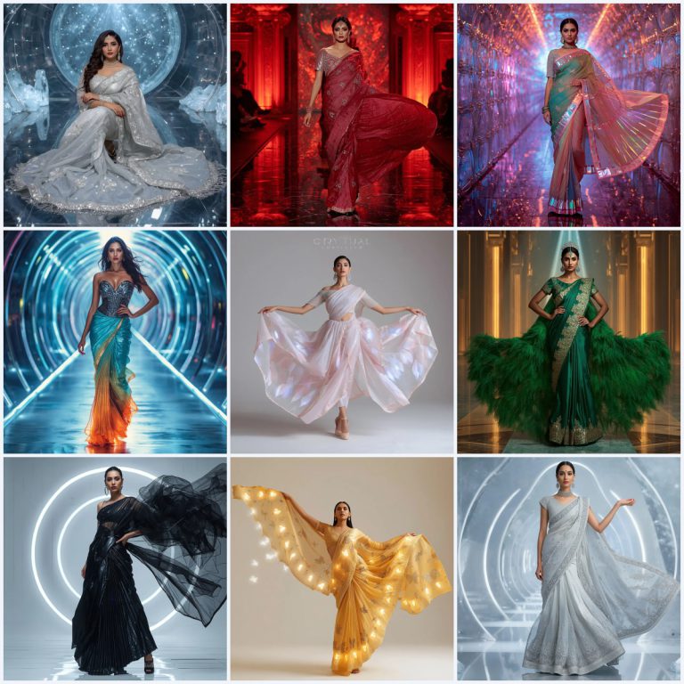 Best 10 Sophisticated Saree AI Prompts for Fine Dining Restaurant Scenes | Gemini traditional saree prompt pdf — AI image prompt