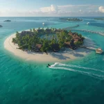 Luxury Island Water Sports Paradise | AI image generator prompt text