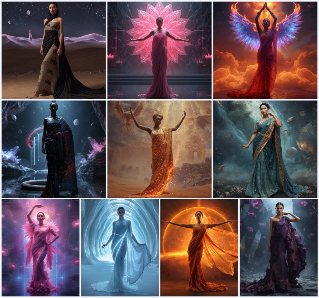 Top 10 Serene Saree AI Prompts for Forest Stream Meditation | instagram prompt for traditional look for girl — AI image prompt